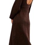 Free People  Gabby Seamless Midi Dress Women's M/L Chocolate Brown Textured NWT Photo 1