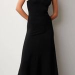 Moschino Jeans Black Knit Midi Dress XS Fit Flare Edgy Going Out Designer $540 Photo 2