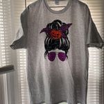 Halloween leopard pumpkin spider spooky girl graphic print t Photo 5