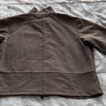 Sympli full zip lightweight brown Taupe Bomber Jacket, size 2 Made in Canada Photo 9