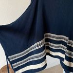Anthropologie Mih jeans Simmi made in Portugal chunky knit striped oversized poncho. M/L Photo 5