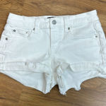 Gap  1969 Summer Cut-Offs Denim Shorts Women's 24 White Frayed Low Rise 5-Pocket Photo 0