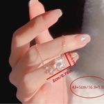 Women's Stainless Steel Rose Gold Cherry Blossom Pendant Necklace Silver Photo 3