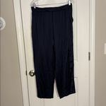 Madewell  Satin Drapey Tapered Pleat Pants Large blue Photo 5