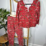 Roller Rabbit Red Christmas Pajama Set sz M Photo 1