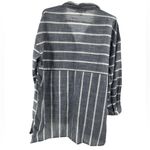 BeachLunchLounge Blue and White Striped Tunic cotton L long sleeve lightweight Photo 1