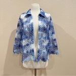 Alfred Dunner  Blue Tie Dye Floral Medallion Lace Jacket Size Large Petite Photo 9