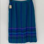 Pendleton 14 Blue Plaid Wool Midi Skirt Western Indie Vintage New Deadstock Photo 5