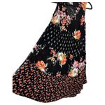 Bila Boho Tiered Baby Doll Flowy Dress Floral Cottage Black Size Small Photo 7