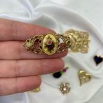 Lot of Gold Toned Vintage Gothic Whimsygoth Regency Pins & Brooches Photo 3