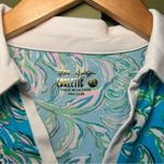Lilly Pulitzer  Imara Floral Pique Sleeveless Polo Shirt sz xs Photo 2