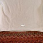 Alo Yoga ALO WHITE WAFFLE KNIT CROP BABY TEE Photo 2