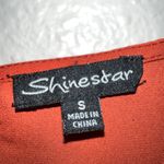 Shinestar Orange Flutter Long Sleeve Ruffle Chiffon Blouse women's size small Photo 2