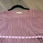 Madewell Texture And Thread Micropleat Short Sleeve Top Sz XXS Light Dusty Pink Photo 5