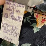 VTG 80s 90s L.A. Intimates Black & Multicolor Satin Floral Kimono Robe Photo 4