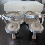 LifeStride Nolita Silver Metallic Strappy Kitten Heel Sandals Women Size 8M Photo 2