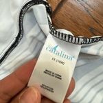 Catalina  Women’s Black And White Striped‎ Swimsuit Top Only- size 1X Photo 1