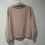 Chico's Women's Cowl Neck Sweatshirt Size 1 US M Cream loungewear Lagenlook Photo 6