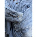 Christopher & Banks Christopher‎ & Banks Women Sz Large Button Down Denim Shirt Embroidered Fall VTG Photo 9