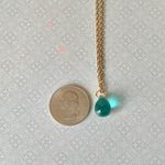 Handmade Czech glass & gold stainless dainty necklace💚 Photo 5