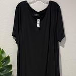 Lane Bryant NWT Black Short Sleeve stretch blouse Top plus size 26/28 Photo 0