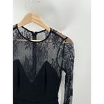 NBD Revolve Taylor Black Long Sleeve Sheer Lace Romper Women's Size Small S Photo 6