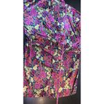 Cacique Vtg  Floral Satin Robe‎ Large Colorful Kimono Belt Knee Length Coquette Photo 8