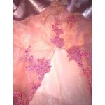 Alyce Designs Size 12 Gown Prom Strapless Formal Coral Pink Sheer Beaded NEW Photo 5