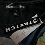 Thomas & Olivia NWT Size 3X Embellished Witch & Pumpkin Halloween Knit Top Shirt Black Photo 3