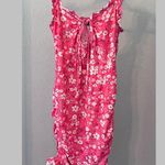 SheIn  Pink Floral Ruffle Sleeveless Bodycon Dress XL (US 12) Photo 3