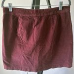 Madewell Velvet Front Zip Button Stretch Mini Skirt Size Medium Classic Photo 4