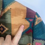 Sunbelt Vintage Colorful Aztec One Button Tunic Lightweight Jacket Blazer Sz M/L Green Size L Photo 9