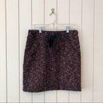 Loft  NWT Maroon Flecked Knit Jogger Skirt Preppy Academia Winter Cozy Cabincore Photo 1