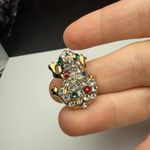 Multi Color Rhinestone Frog Tack Lapel Pin & Brooch Lot Of 2 Gold Tone Photo 10
