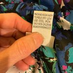 Vtg 90s bright floral Nicola wrap around blouse Blue Size 12 Photo 2