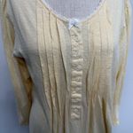 Talbots Vintage  M Medium Nightgown Yellow Long Sleeve Lounge Cotton Breathable Photo 2