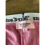 Juicy Couture  Shorts Women Medium Pink Velour Comfy Stretch Elastic‎ Waist Logo Photo 2