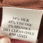 On Sunset Los Angeles silk blend brown balloon sleeves cardigan, size M cottage Size M Photo 2