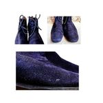 Aquatalia Blue Suede Chukka Boots Lace Up Ladies Sz 6 Italy Ankle Bootie… Photo 9