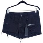 Black Orchid Black Distressed Jean Shorts NWT Size 29 Cut-Off Black Denim Shorts Photo 0