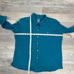L. L. Bean teal collared button down knit top long sleeve women XL petite R30 Blue Size undefined Photo 2