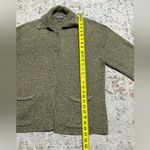 Woolrich  knit cardigan green speckled size XL women’s button down with pockets Photo 4