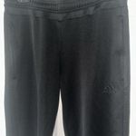 Adidas  leggings pants 3 stripe black on black climacool zipper Photo 2