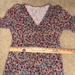 Boden Floral Print Mini Jersey Dress V Neck Short Sleeve Casual Cute US 6P Red Photo 9