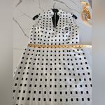 Akris Punto  White Black Square Dot Print Dress and Jacket set size 8 Photo 12