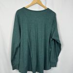 Torrid  Jersey V Neck Classic Fit Long Sleeve Heather Green Tee Size 2 Photo 5