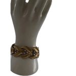Vintage Signed ART Arthur White Rhinestone Gold Tone Bracelet 80’s Sz 7” Photo 6