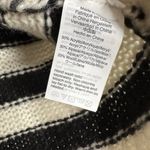 Madewell Striped Alpaca Wool Balloon Sleeve Pullover Sweater Women's B&W Size L Photo 5