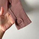 Free People fp movement cold shoulder one sleeve crop top chocolate brown Photo 4