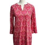 Coolibar Oceanside Tunic Dress 3/4 Sleeve Mini Length Pullover UPF Pink Small S Photo 2